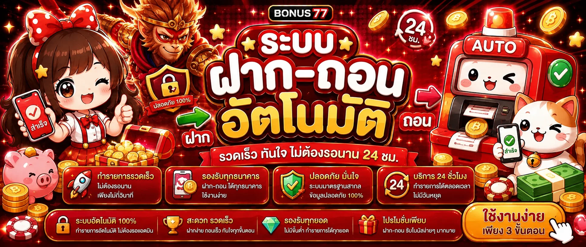 BONUS77 ฝากถอนและการตั้งงบอย่างรับผิดชอบ